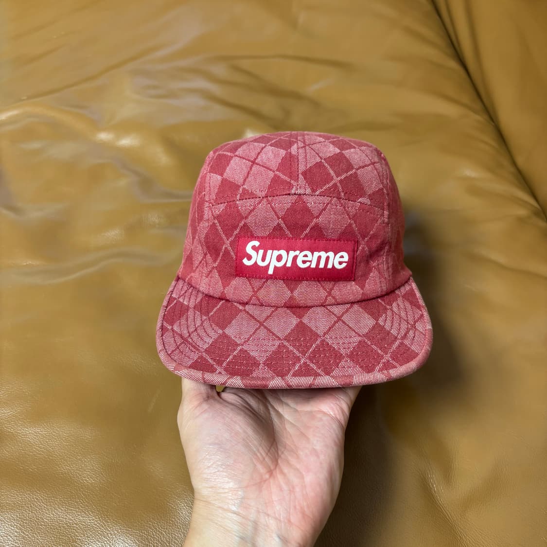 Supreme 슈프림 아가일 레드 캠프캡 모자 (Argyle red) 상품이미지2