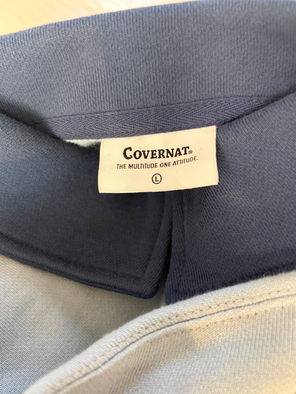 커버낫 스트라이프 럭비티 맨투맨 카라티 상품이미지6