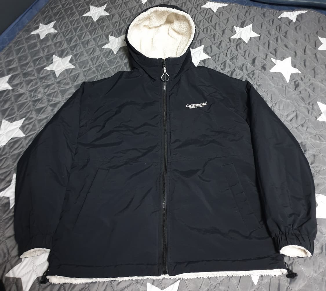 후아유 캘리포니아 양털 리버시블 패딩 점퍼 블랙 (M) 상품이미지1