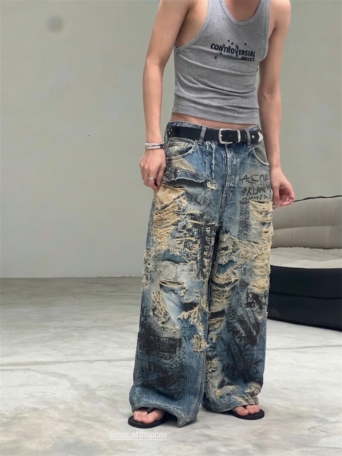 Acne studios 아크네스튜디오 블루 슈퍼 배기 데님 상품이미지1