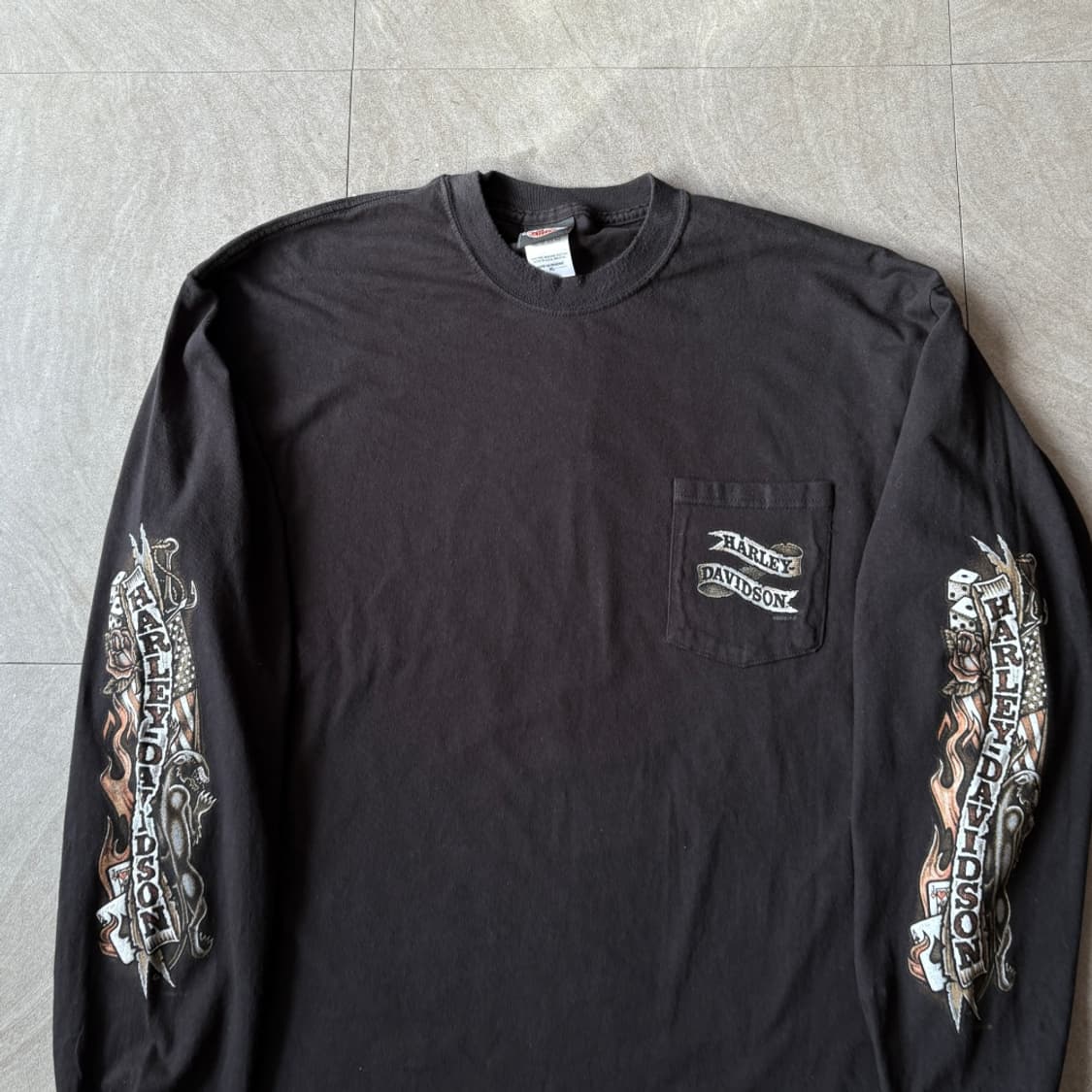 할리데이비슨 미국 생산 블랙 긴팔 티셔츠 상품이미지3