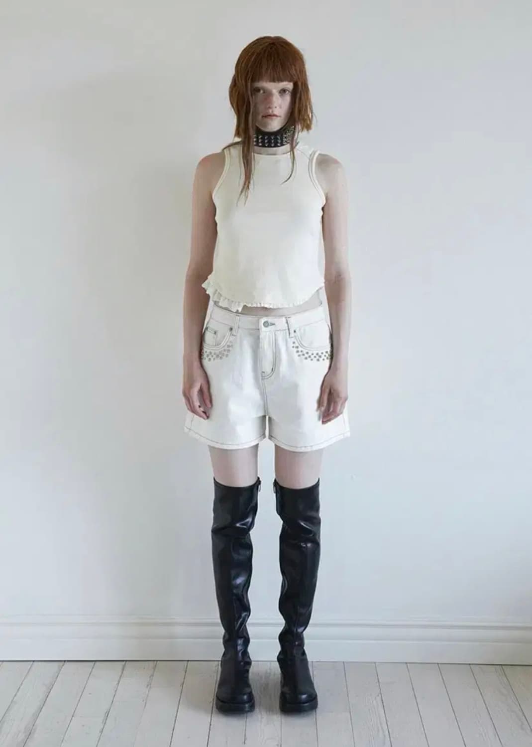 데어드 frilled trimming 슬리브리스 레몬 상품이미지2