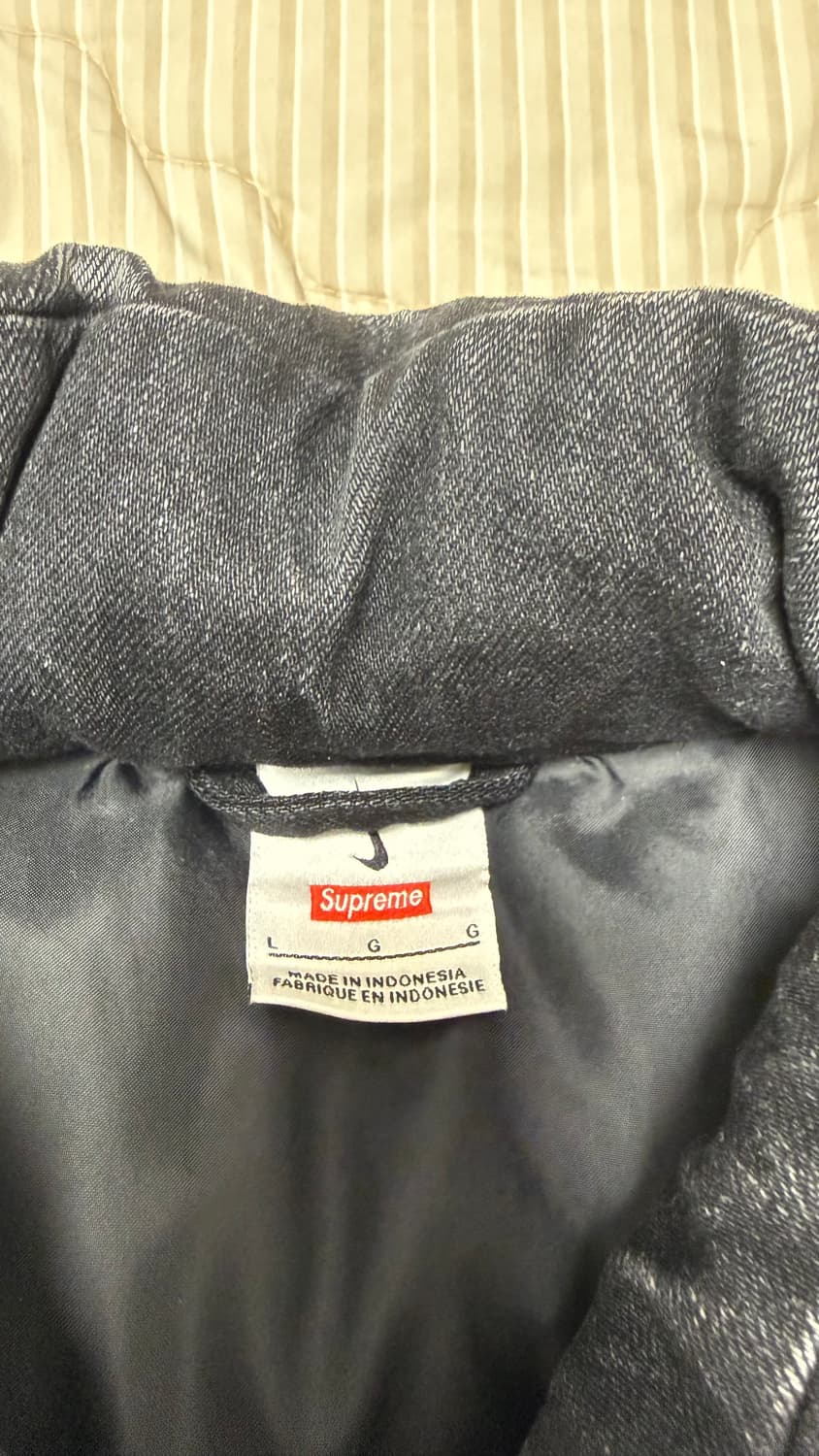 [L] 슈프림 X 나이키 데님 퍼퍼 베스트 블랙 상품이미지4