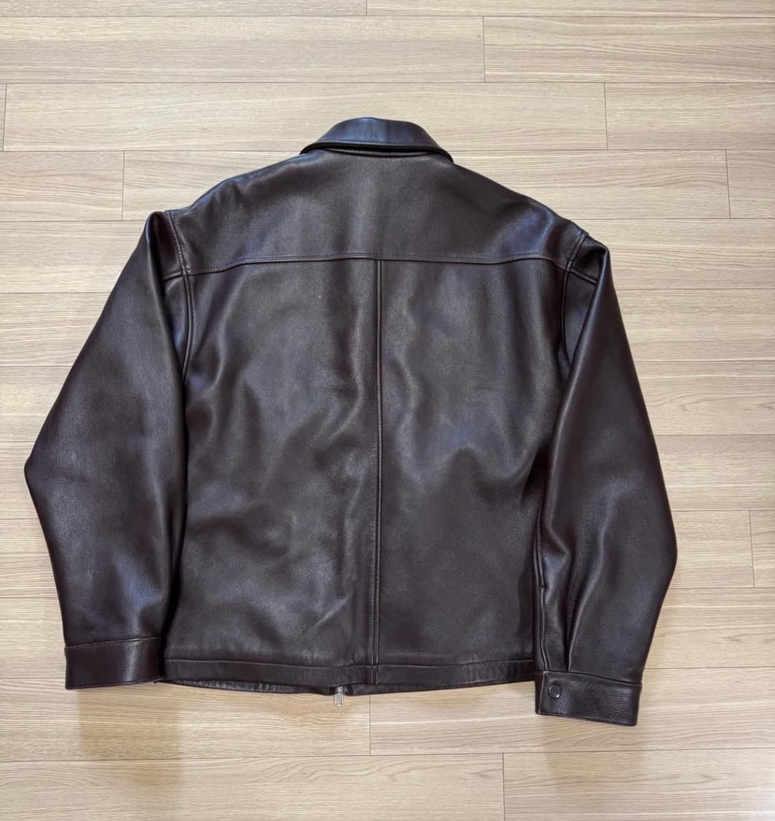 M) 비바스튜디오 리얼 레더 집업 자켓 (다크브라운) 상품이미지2