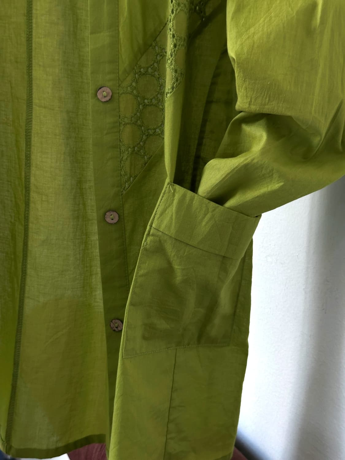 Light cotton stitch design loose shirt 상품이미지3