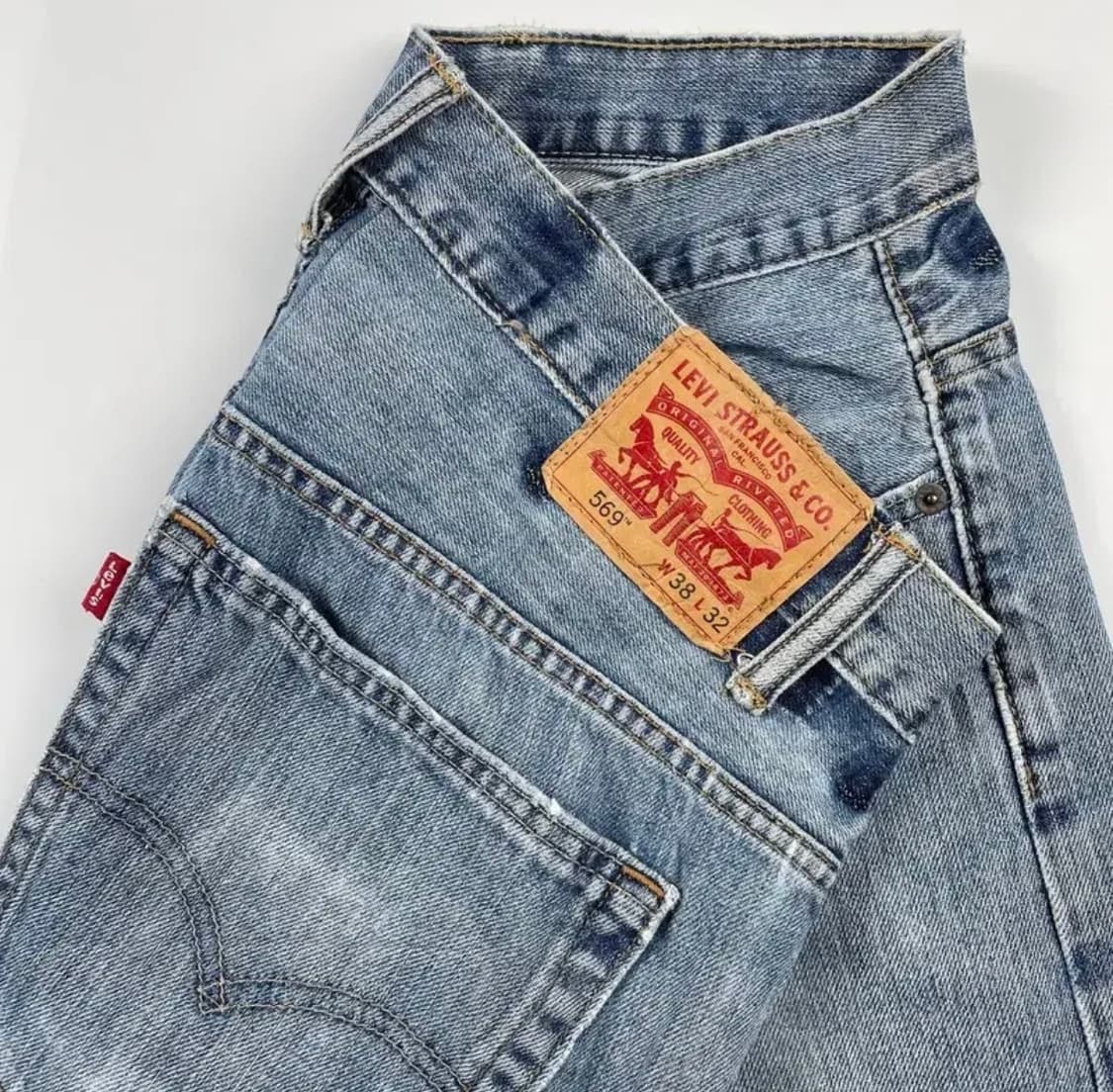 p702) 리바이스 569 루즈 스트레이트 핏 데님 팬츠 상품이미지3