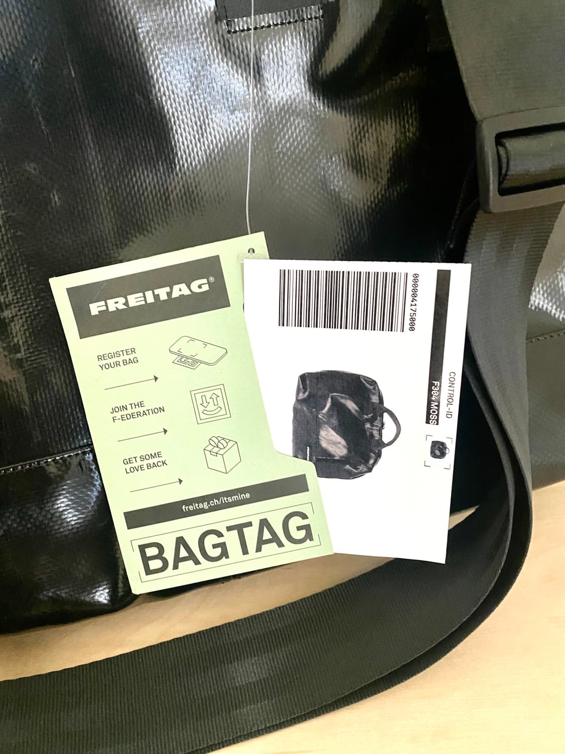 프라이탁 모스 올블랙 새상품 상품이미지6