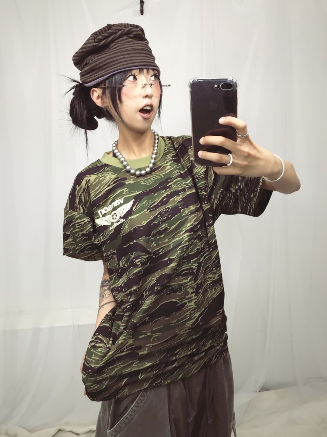 < Vanson Camouflage Printing T-shirt > 상품이미지8