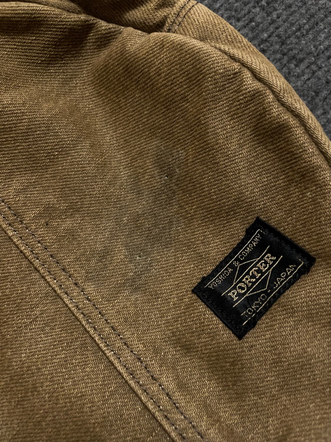 포터 카멜 코튼 숄더백 상품이미지5