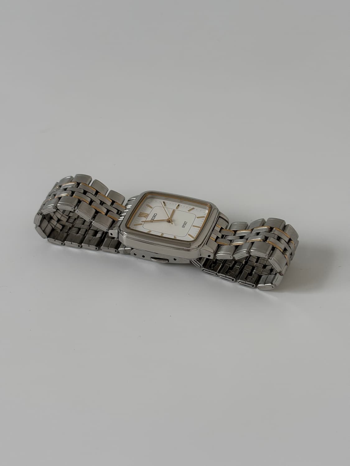 SEIKO 빈티지 시계 1990년대 Spirit 콤비 스퀘어 탱크 쿼츠 상품이미지6