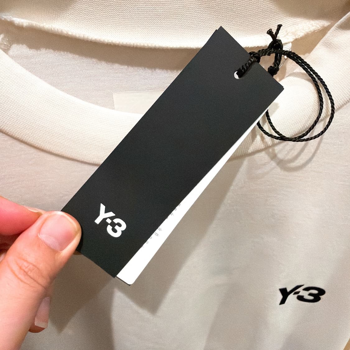 (정품/새상품) Y-3 남성 오프화이트 삼선 롱 슬리브 상품이미지4