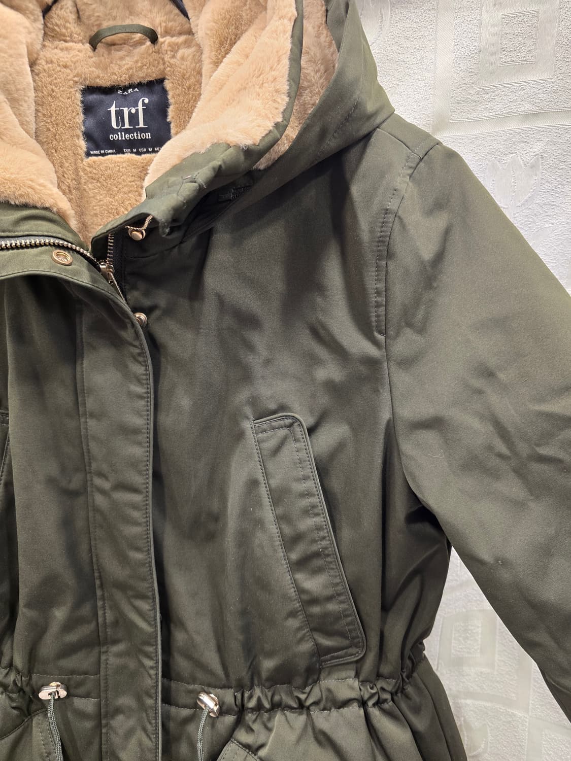자라 ZARA trf 카키 겨울 야상 M (66) 상품이미지3