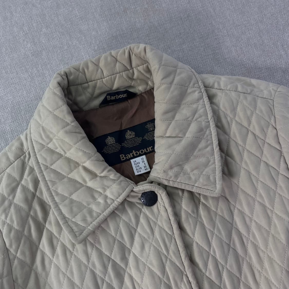 W 95 바버 퀄팅 버튼 자켓 상품이미지2