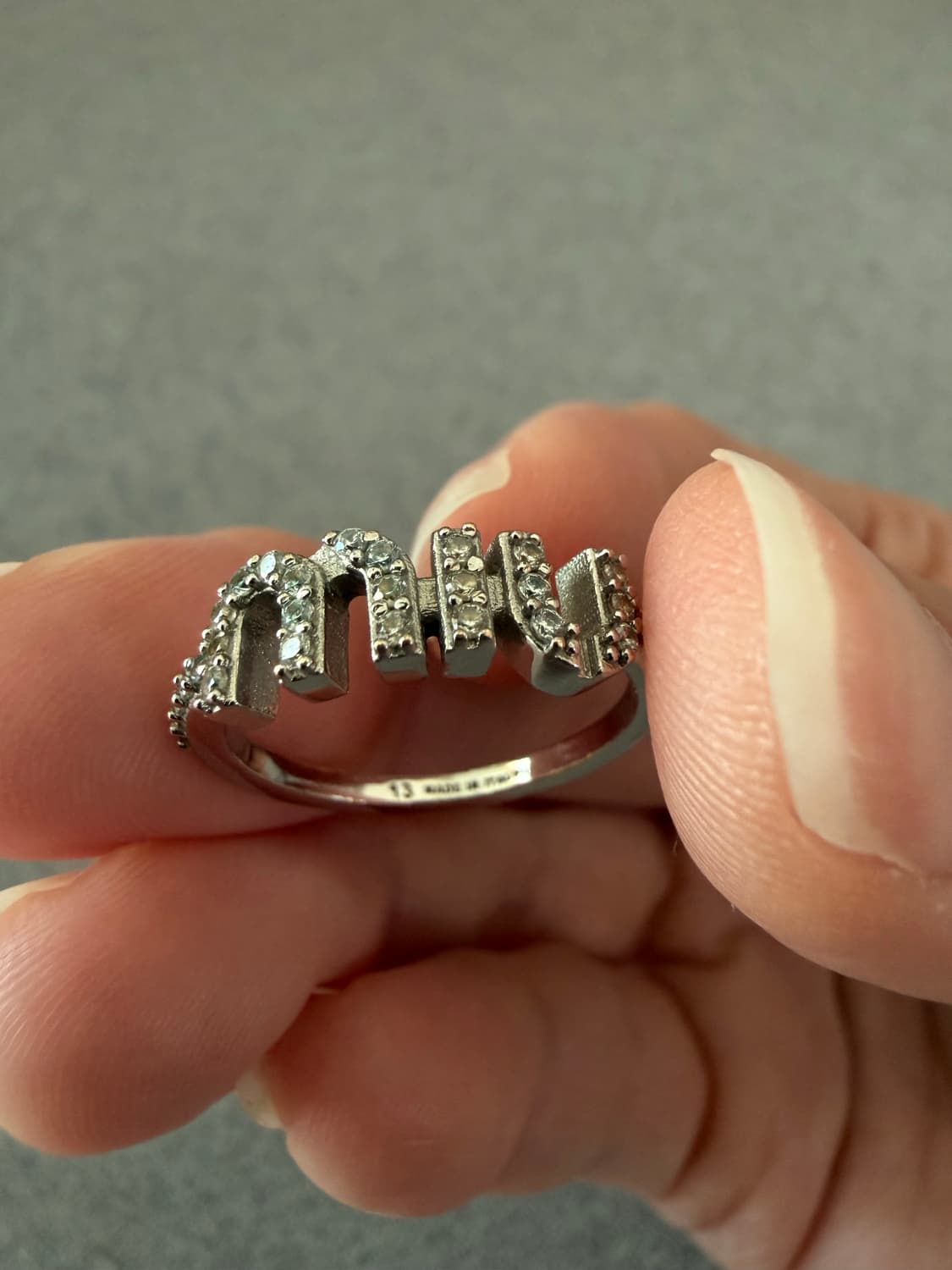 [급처] 미우미우 정품 크리스탈 반지 13호  상품이미지3