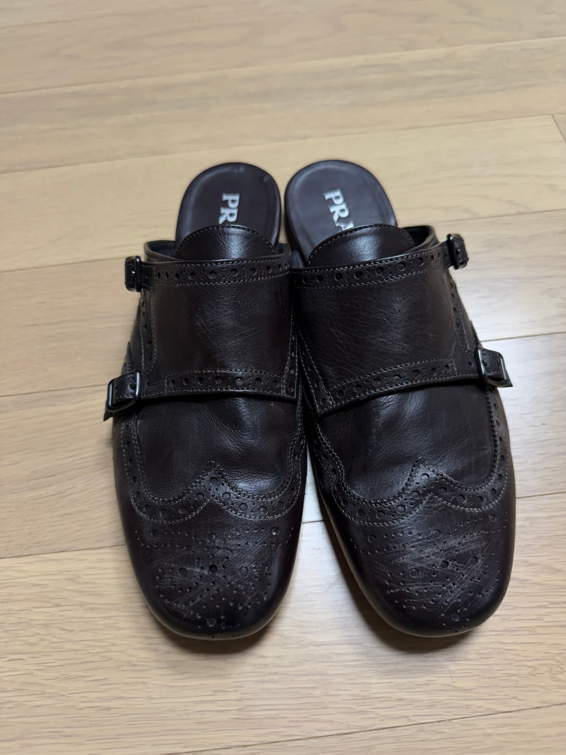 급처 [265] 프라다 몽크 스트랩 레더 뮬 상품이미지2