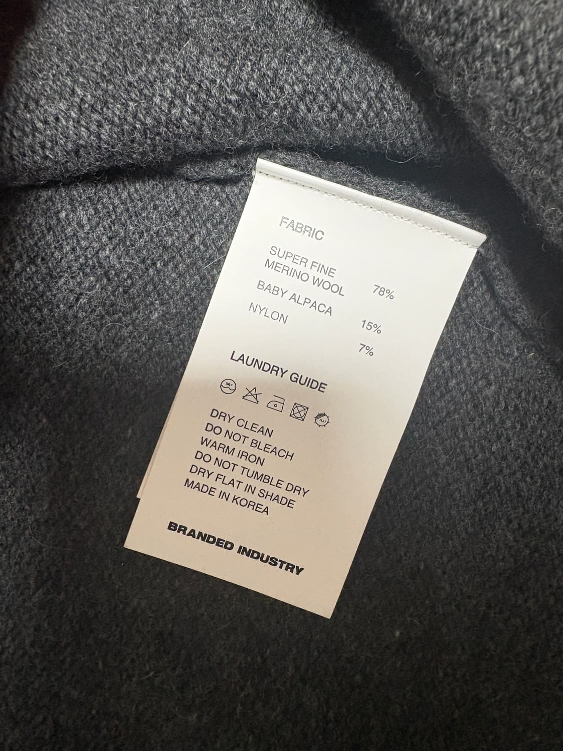 브랜디드 브러시드 알파카 가디건 차콜 M 팝니다 상품이미지5
