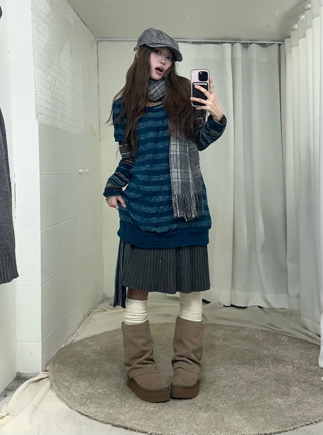 데이릴 노르딕 히피 모리걸 청록 코디세트 상품이미지3