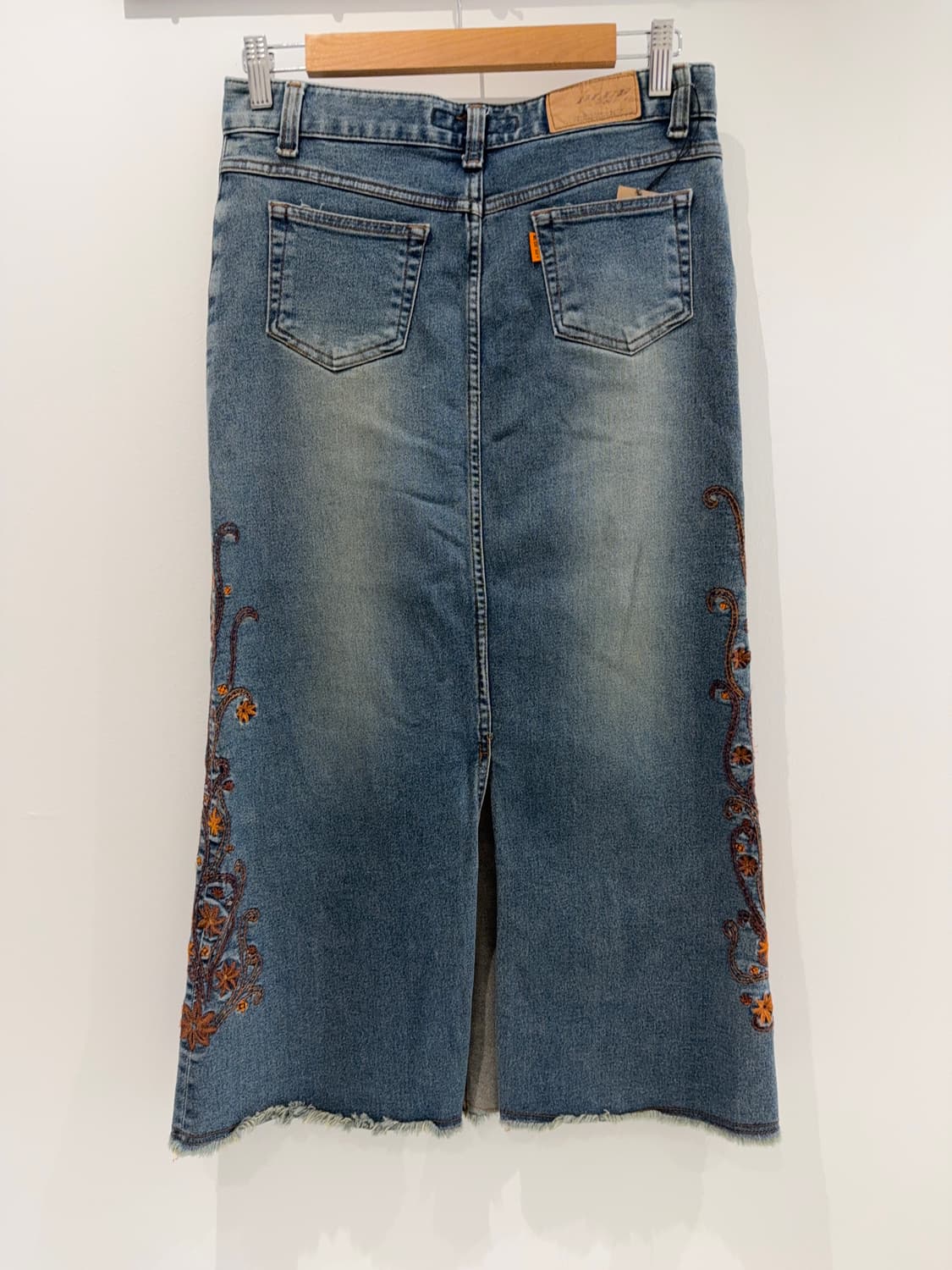 빈티지 자수 청치마 상품이미지4