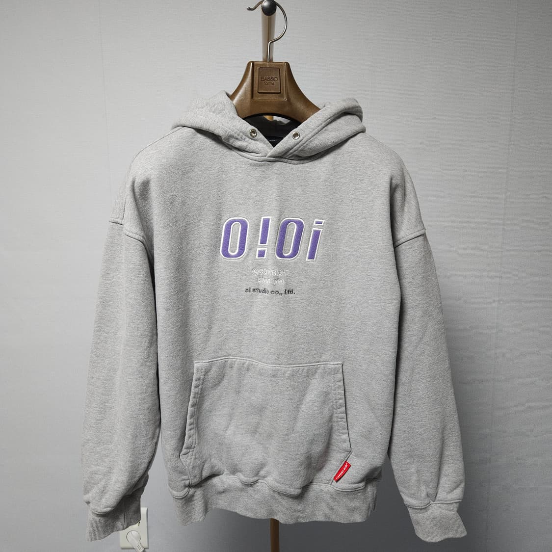 M ) OiOi 오아이오아이 회색 후드티 상품이미지1