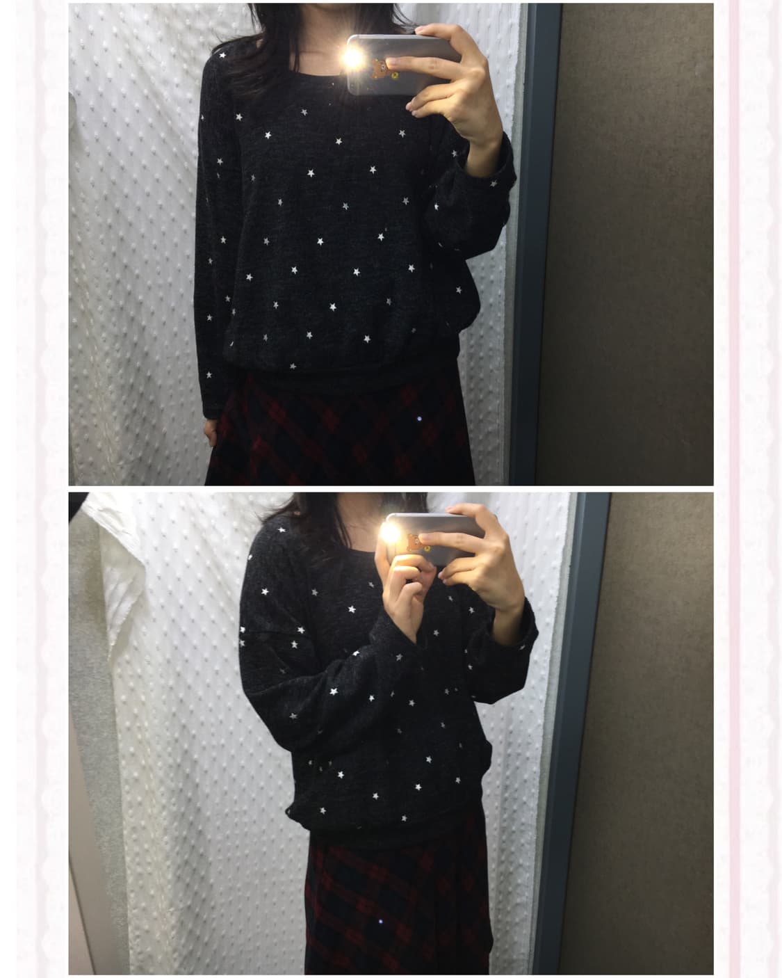 다크그레이 별 패턴 니트 상품이미지1