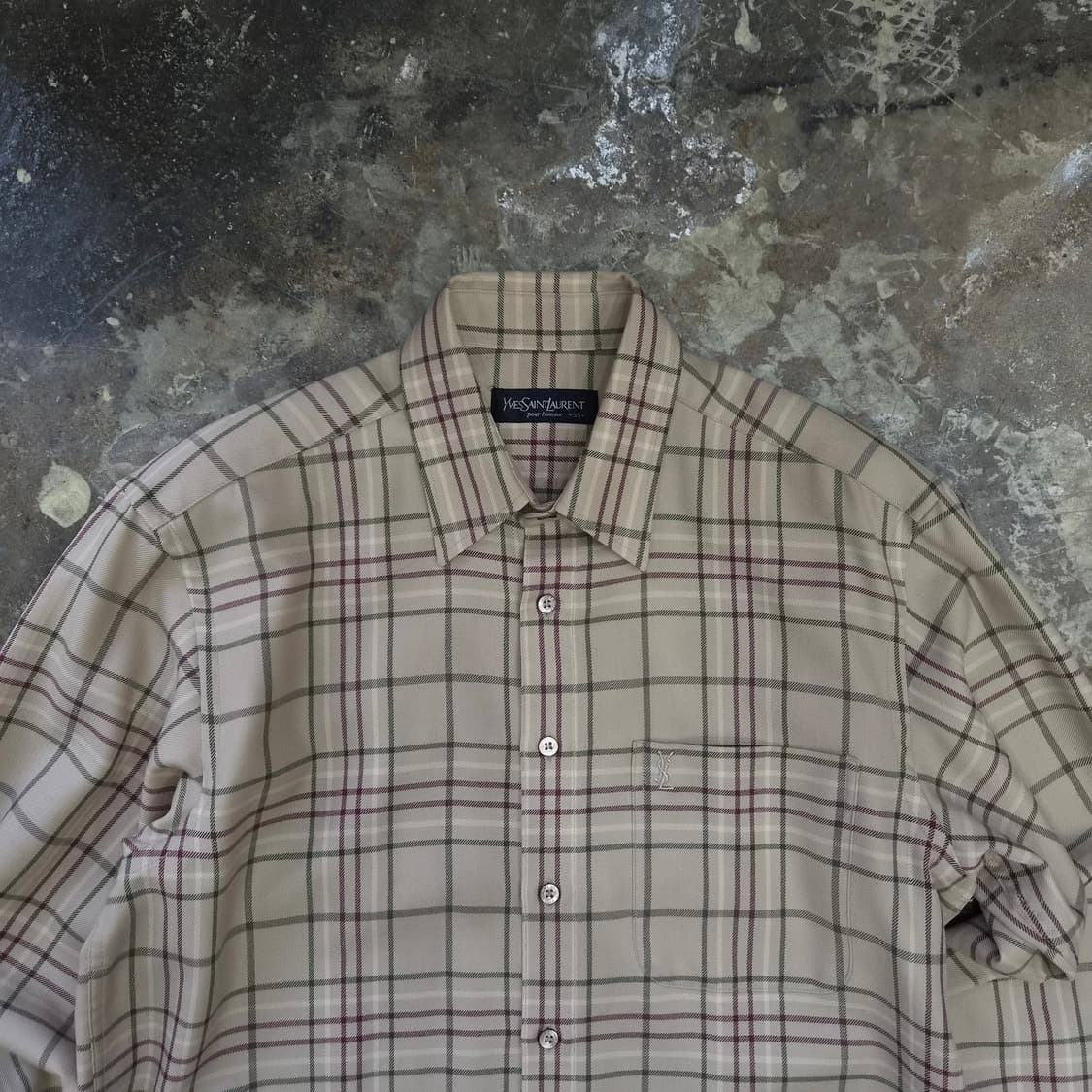 95) 빈티지 입생로랑 체크셔츠 남방 상품이미지2