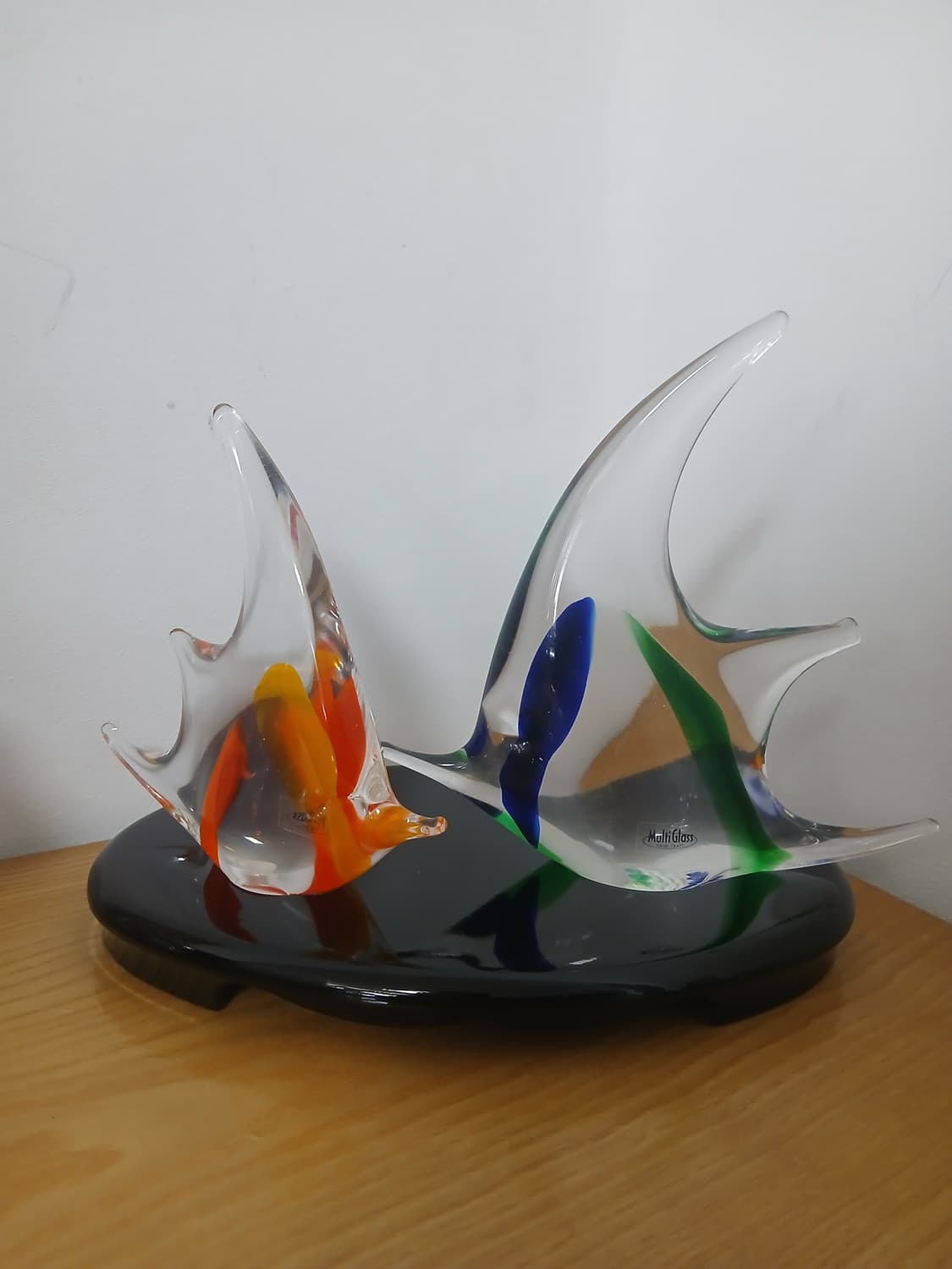 일본 빈티지 MultiGlass 핸드크래프트 유리 물고기 장식 상품이미지1