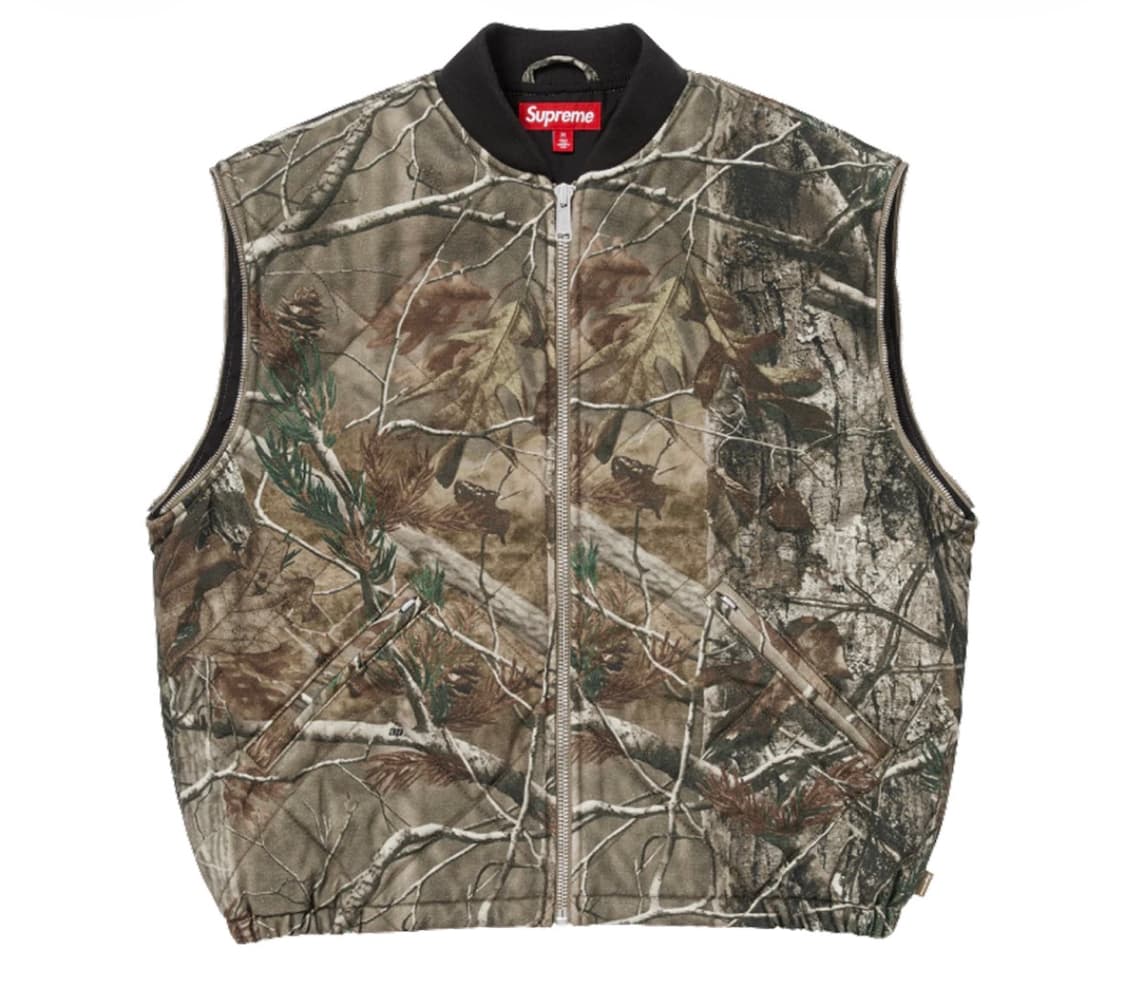 25fw 슈프림 퀄티드 리얼트리 봄버 새상품 L 상품이미지8