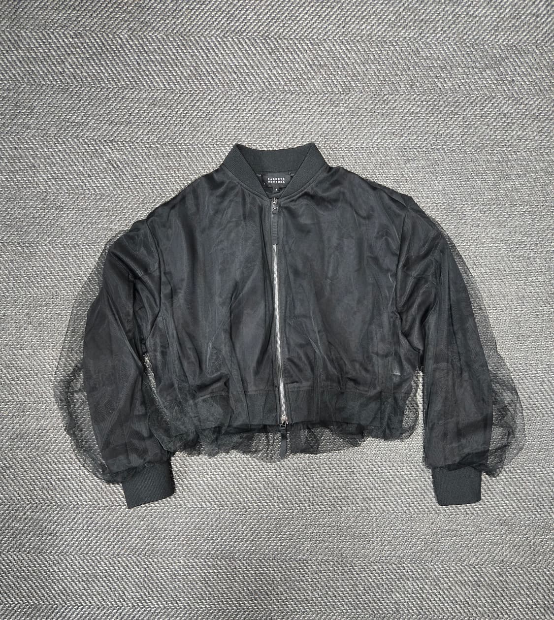 바니스뉴욕 25ss 시스루 봄버 자켓 블랙 상품이미지2