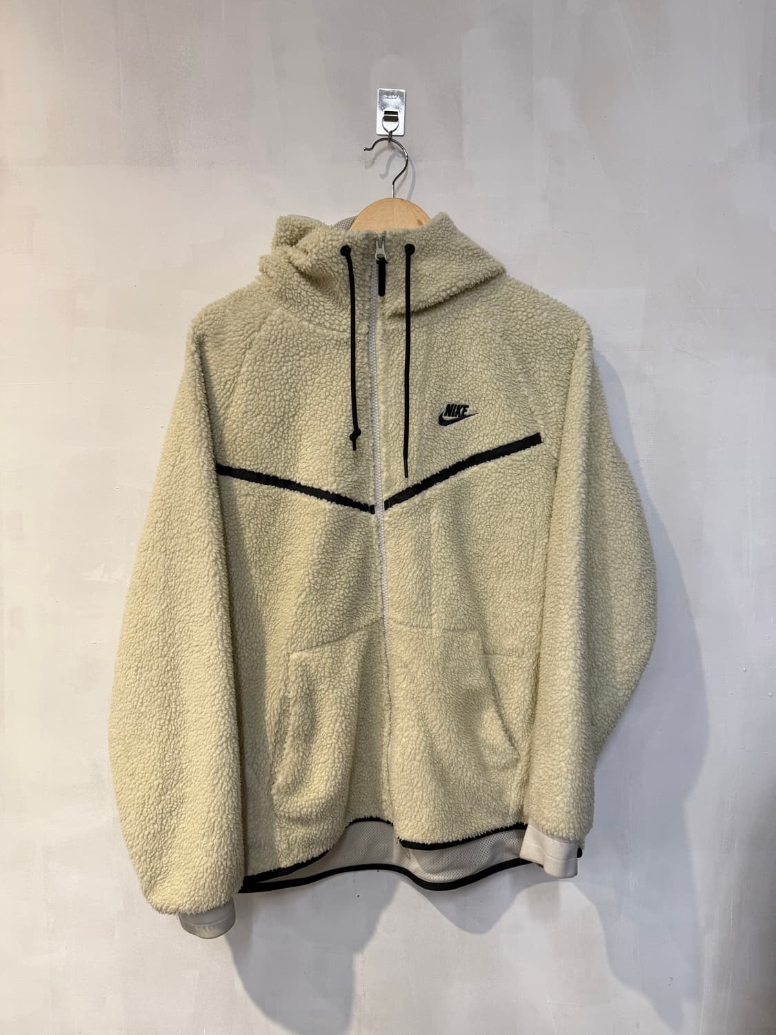 나이키 아이보리 플리스 후드집업 상품이미지1