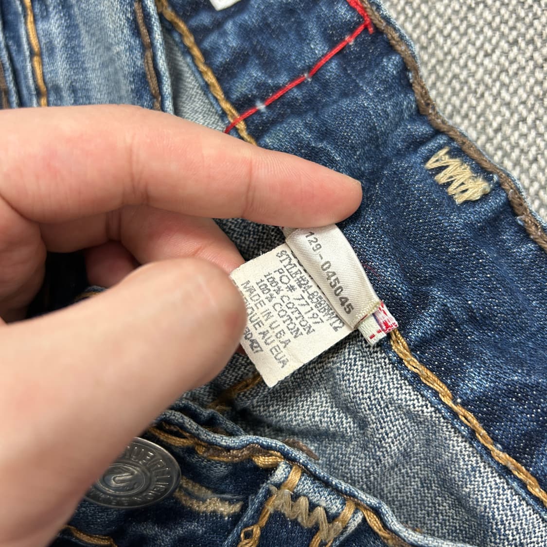 트루릴리전 빌리 슈퍼티 스티치 데님팬츠(34) 상품이미지7