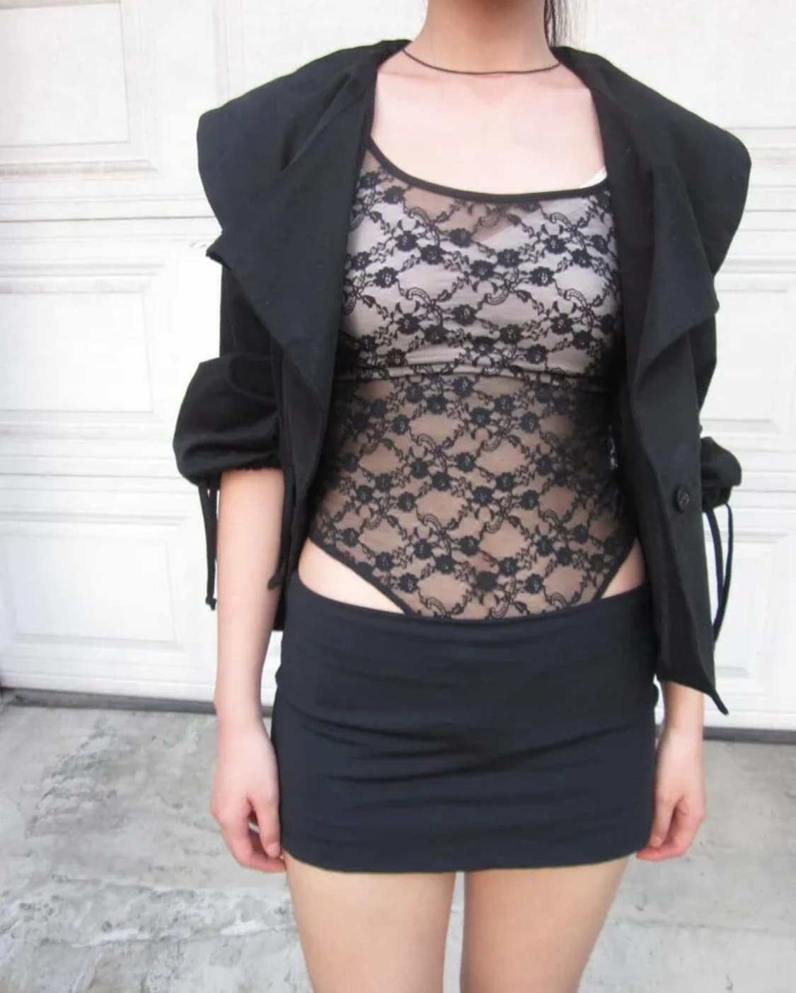 lace jumpsuit black 상품이미지1