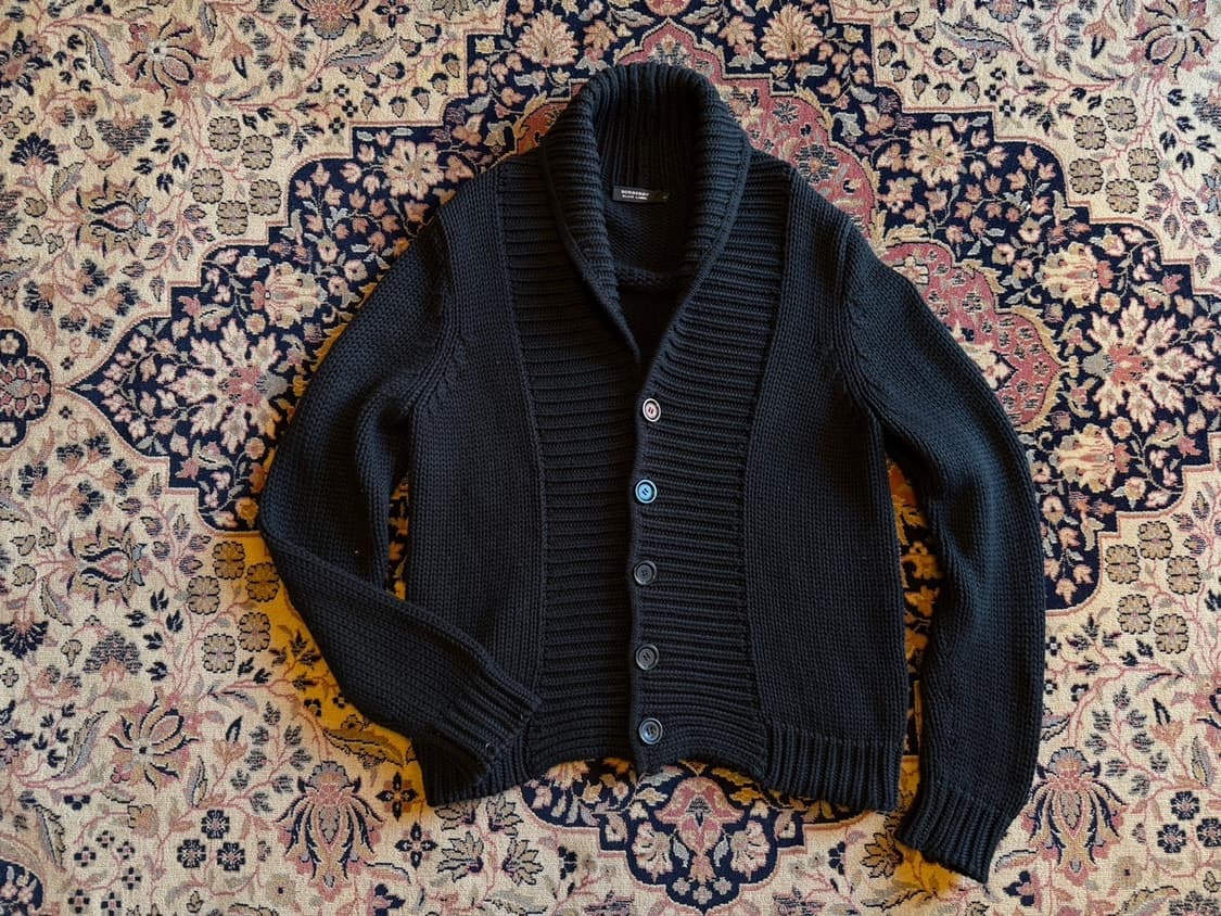 버버리 블랙라벨 숄칼라 가디건 100 상품이미지1