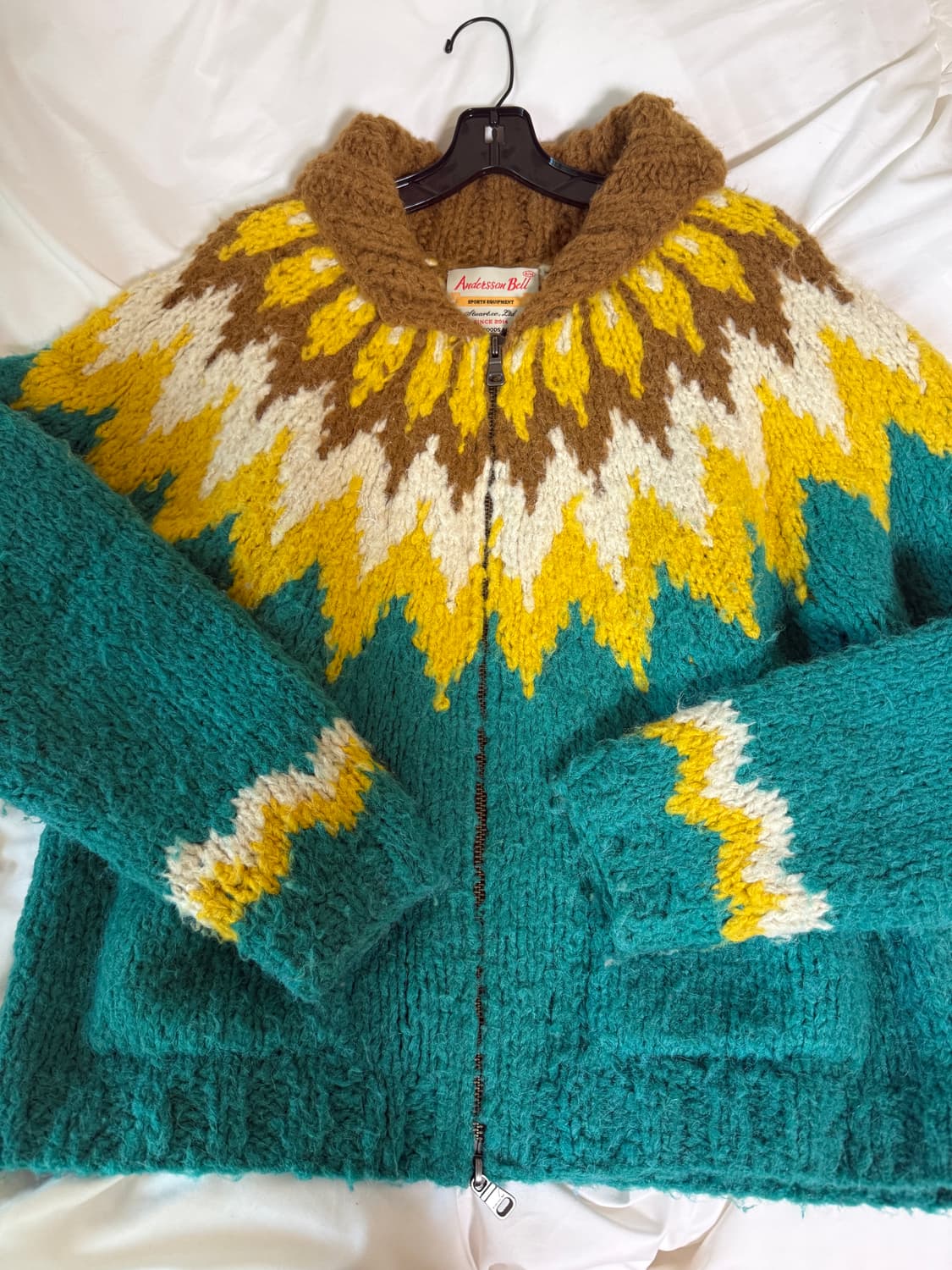 앤더슨벨 노르딕 패턴 울 혼방 집업 가디건 상품이미지1