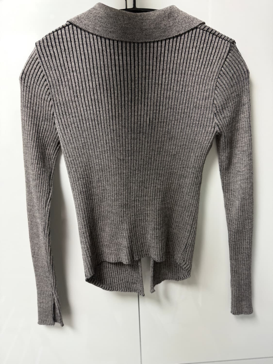 미스치프 니트 집업 그레이 상품이미지3