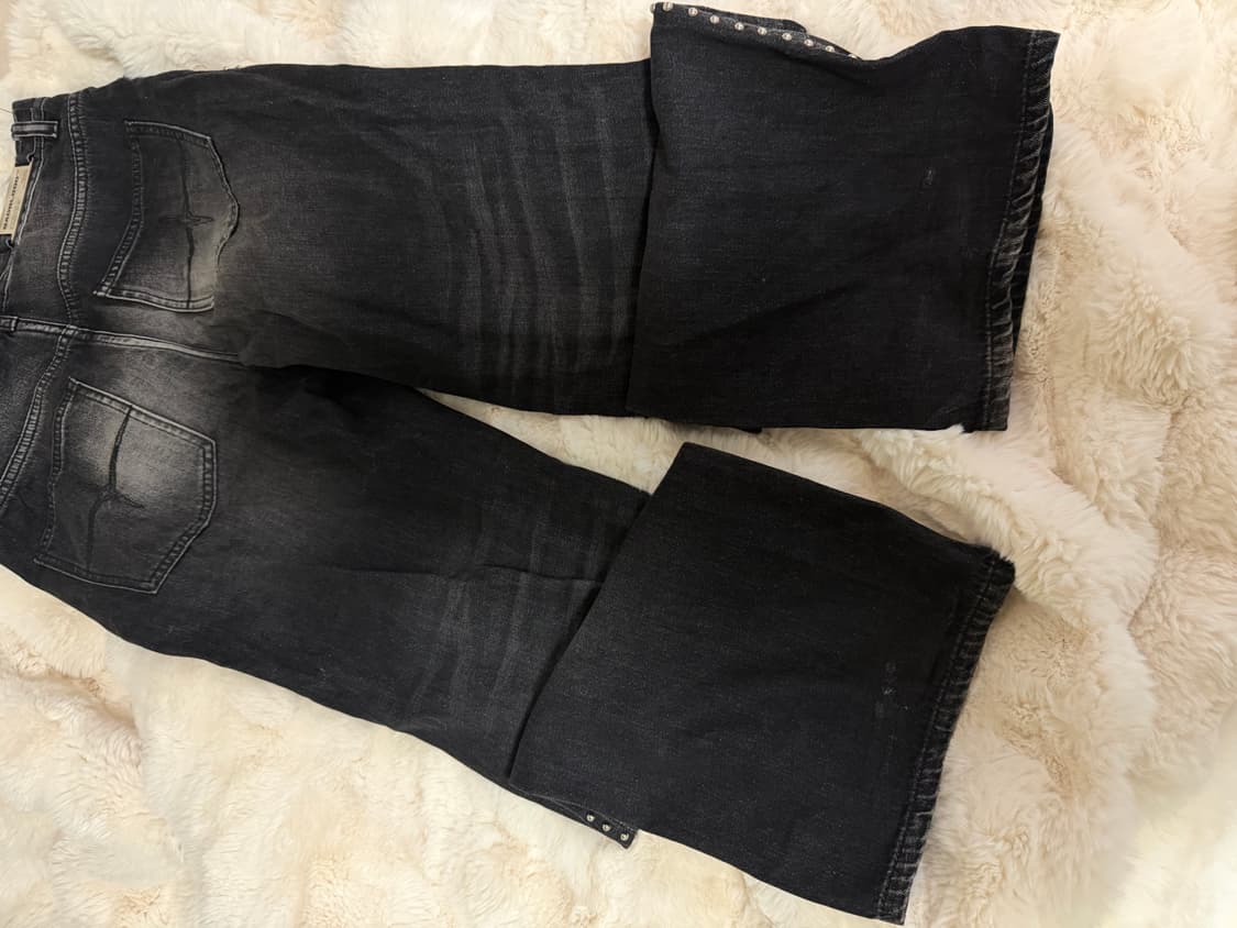 배드블러드 스터드 블랙 데님 팬츠 xs 상품이미지4