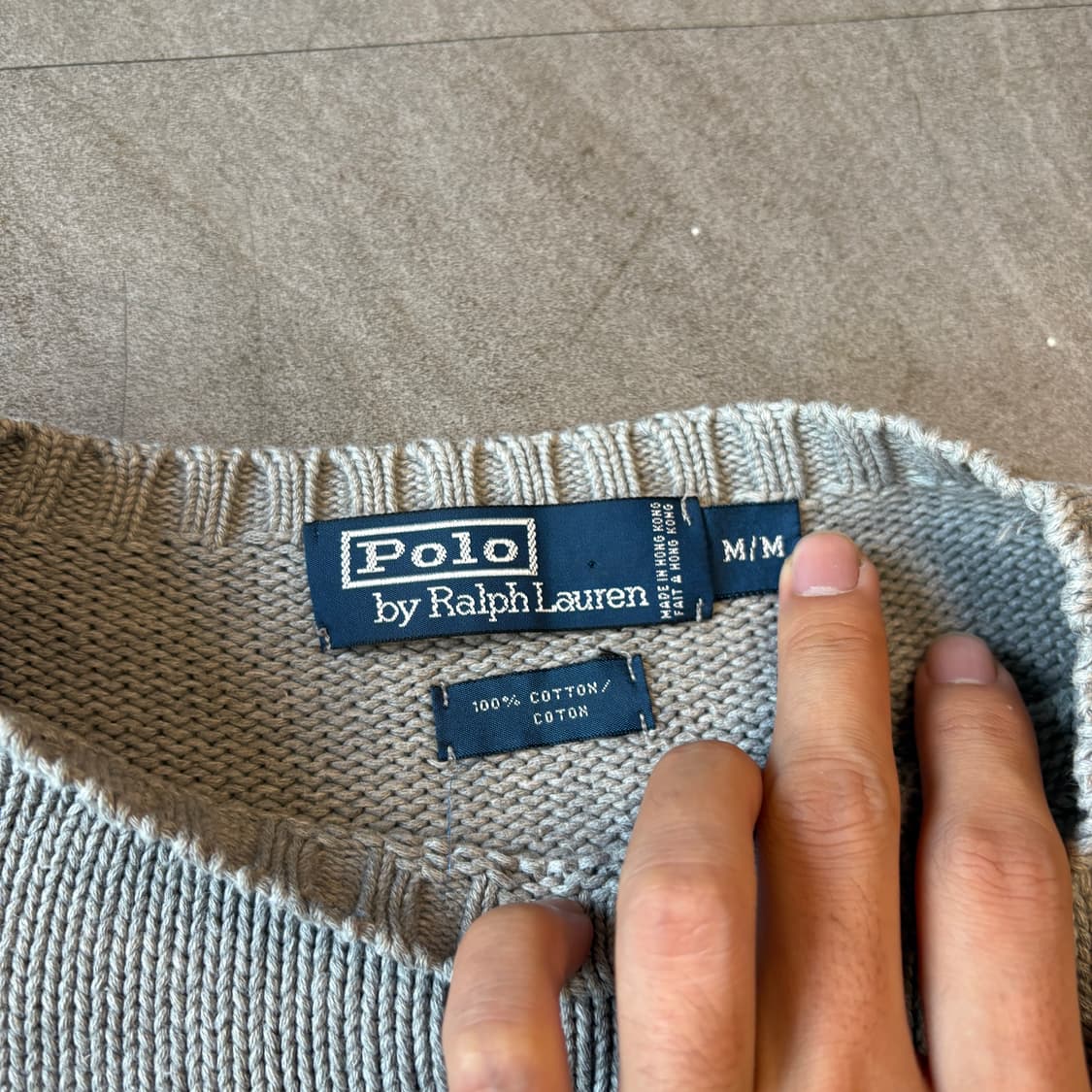 폴로 정품 그레이 해비 코튼 니트  상품이미지5