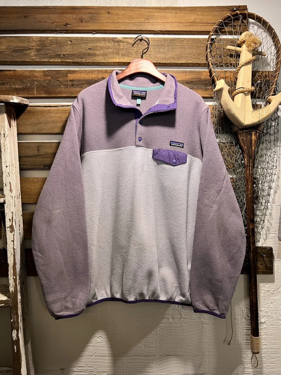 [XL]파타고니아 우먼스 신칠라 라벤더퍼플 아노락 플리스 상품이미지1
