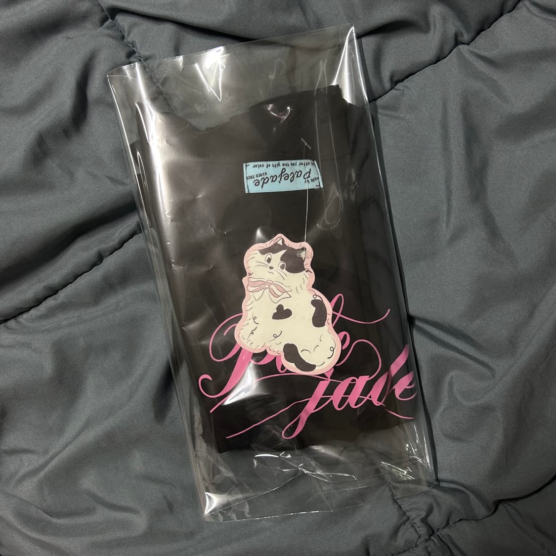 (새상품) 페일제이드 스모크 셔링 핑크 로고 티 블랙 S 상품이미지10