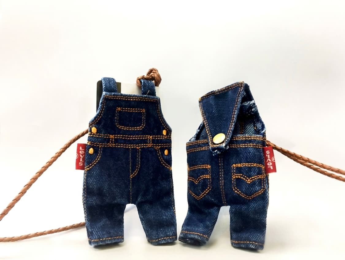 💙Levi's 리바이스 데님 미니 멜빵바지 카드지갑/카드홀더 상품이미지1