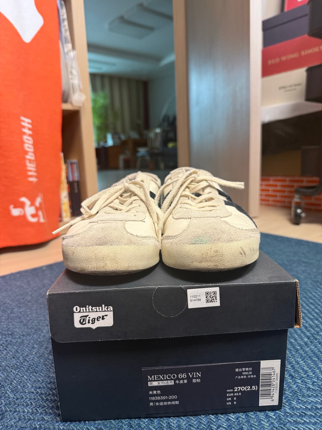 오니츠카타이거 멕시코66 빈티지 화이트 블랙 270 상품이미지4