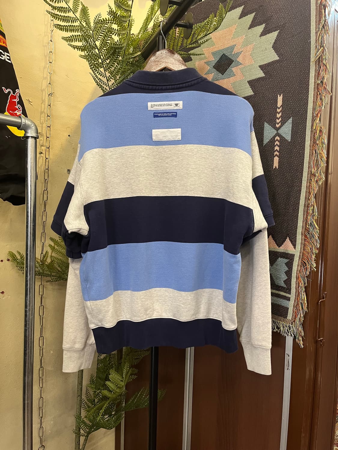 Aape 에이프 스트라이프 레이어드 럭비티 #csz742 상품이미지2