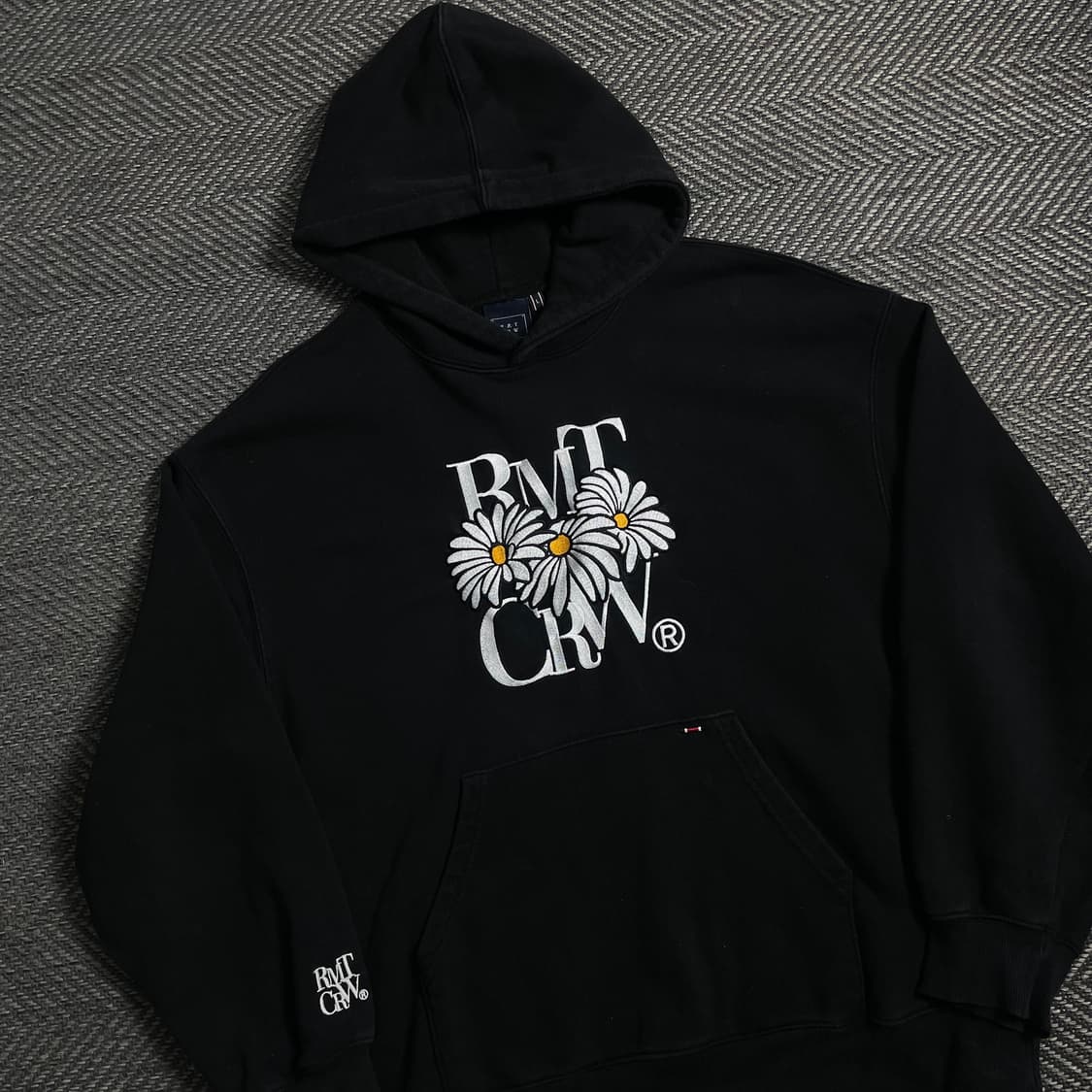 로맨틱크라운 옥스아이 데이지 박시핏 후드 티셔츠 y 4188 상품이미지1