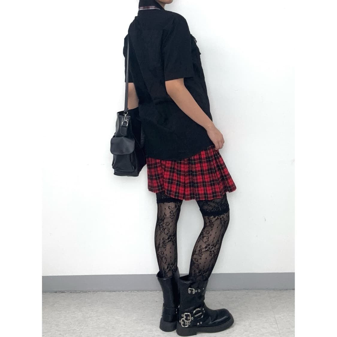 빈티지 락시크 블랙 반팔 셔츠 상품이미지3