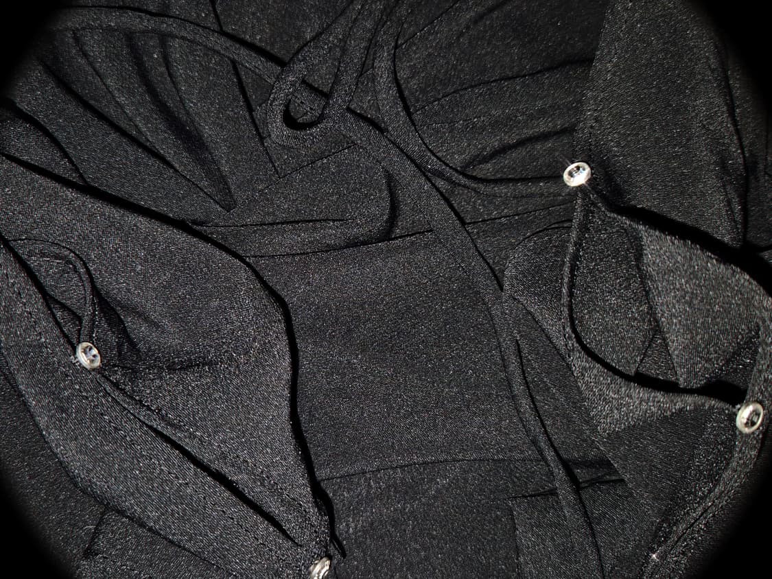 Vintage 04 Black off shirring blouse top 상품이미지2