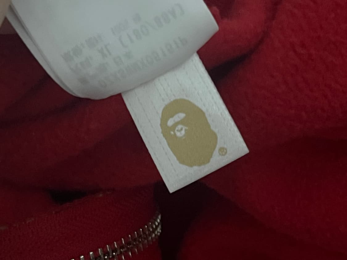 정품 BAPE 베이프 레드 샤크 후드 후드집업 상품이미지4