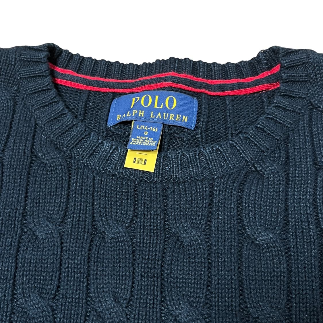 폴로 랄프로렌 네이비 케이블 니트 L 상품이미지4