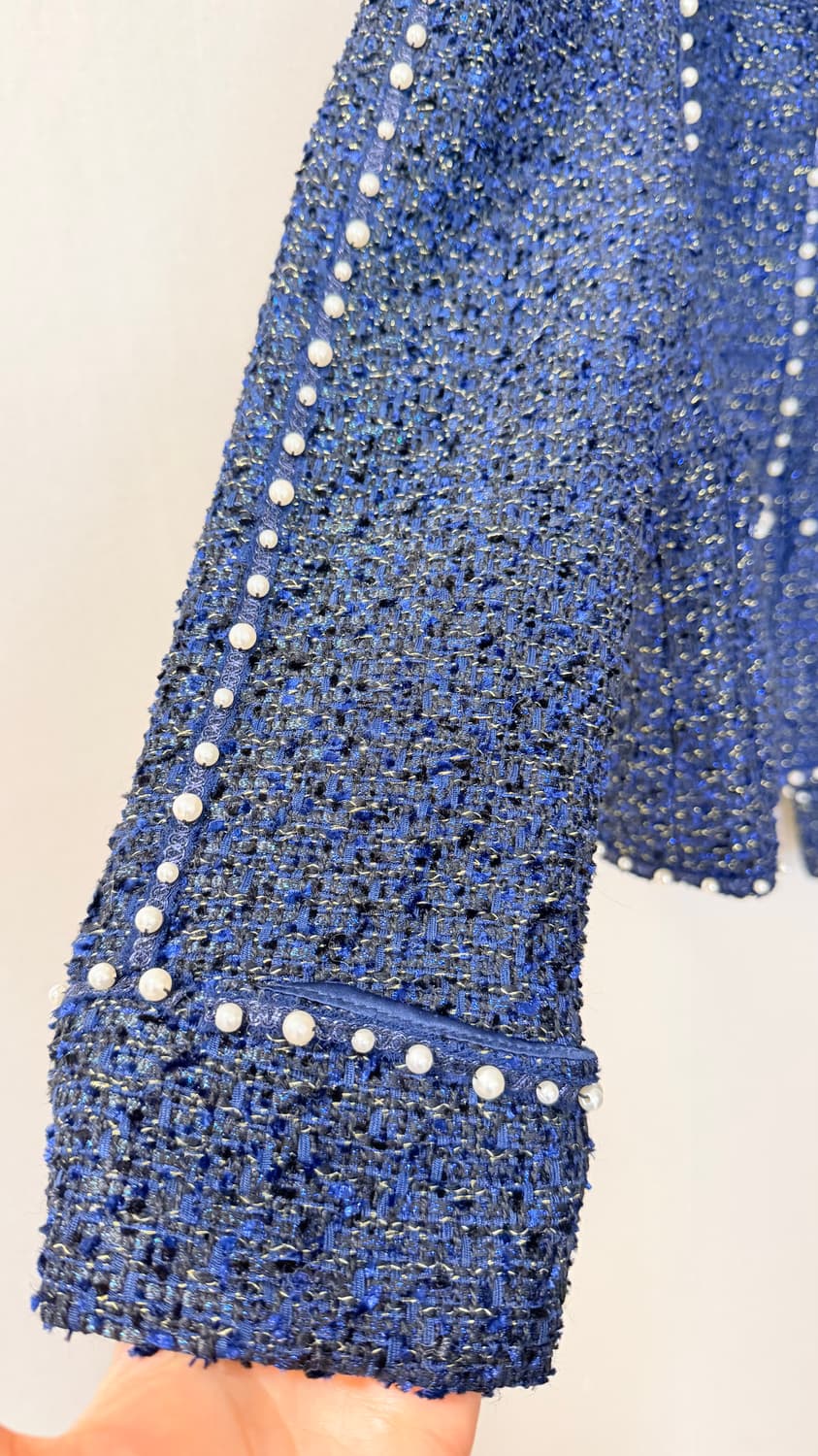 샤넬 CHANEL 빈티지 진주 트위드 자켓 상품이미지3