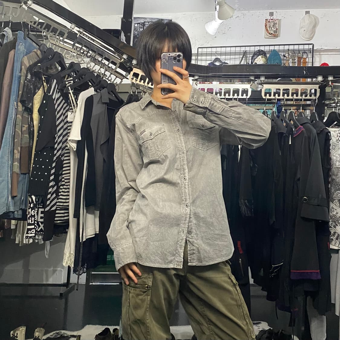Pepe jeans 머슬핏 웨스턴 워싱 셔츠 상품이미지9