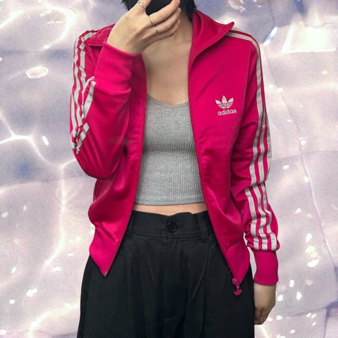 아디다스 파이어버드 빅로고 져지 핑크 실버 핫핑크 85  상품이미지3