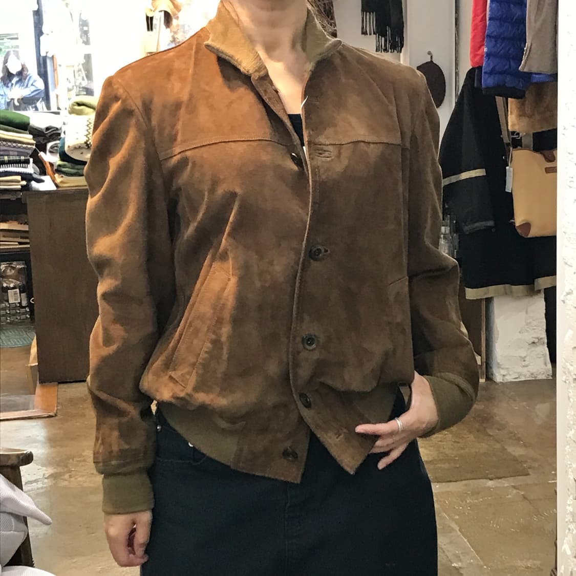 ITALY VTG 브라운 스웨이드 자켓 남성 102 여성 프리사이즈 상품이미지4